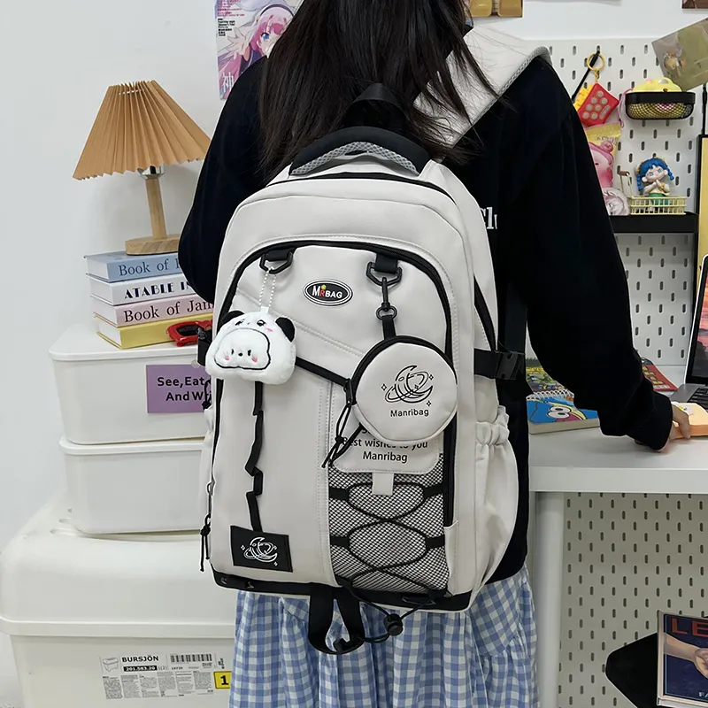 ZOGA Oxford Backpack Unisex Black/White/Purple/Blue/Coffee-1
