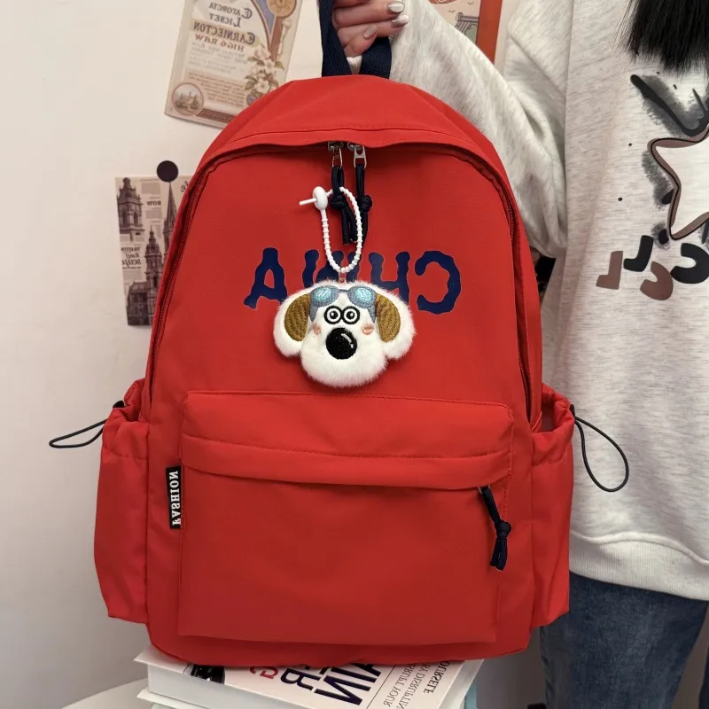 ZOGA Nylon Backpack Unisex Black/Red-6