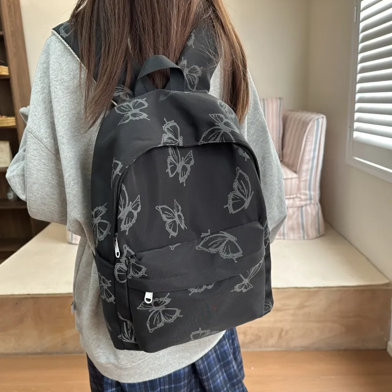 ZOGA Nylon Backpack Unisex Black/Green/Gray/Ecru-7