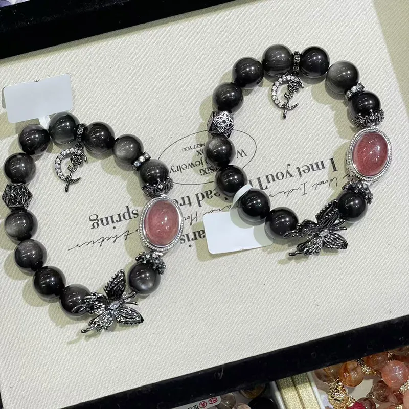 JOLLY SEASONS Obsidian Bracelets Unisex-2
