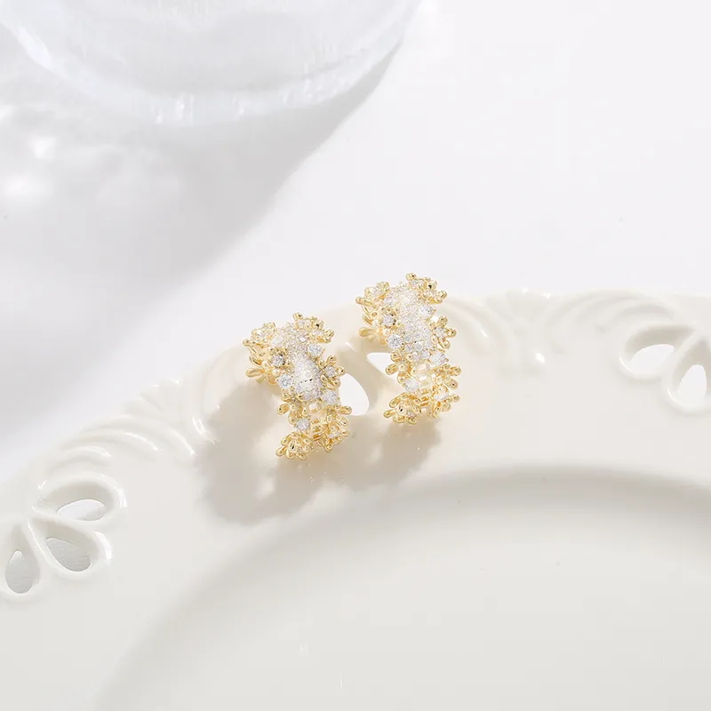 JOLLY SEASONS Copper Stud Earrings Women's-1