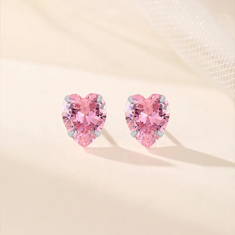 JOLLY SEASONS S999 Fine Silver Stud Earrings Women's Pink-4