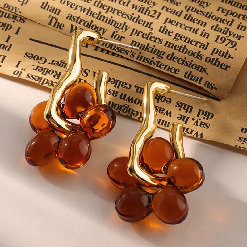 JOLLY SEASONS Colored Glaze Jade Earrings Women's-2
