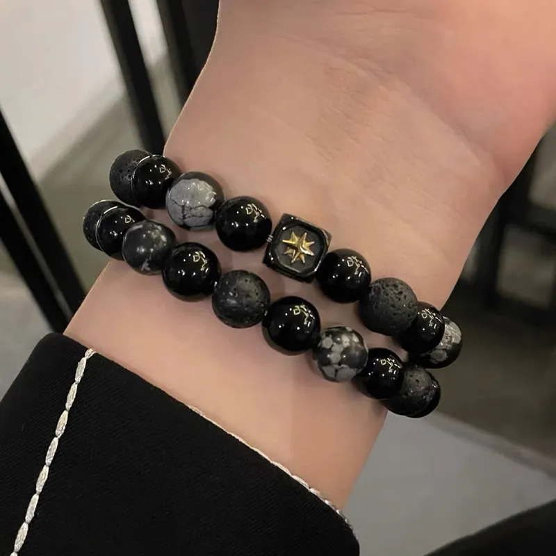 JOLLY SEASONS Obsidian Bracelets Unisex-2