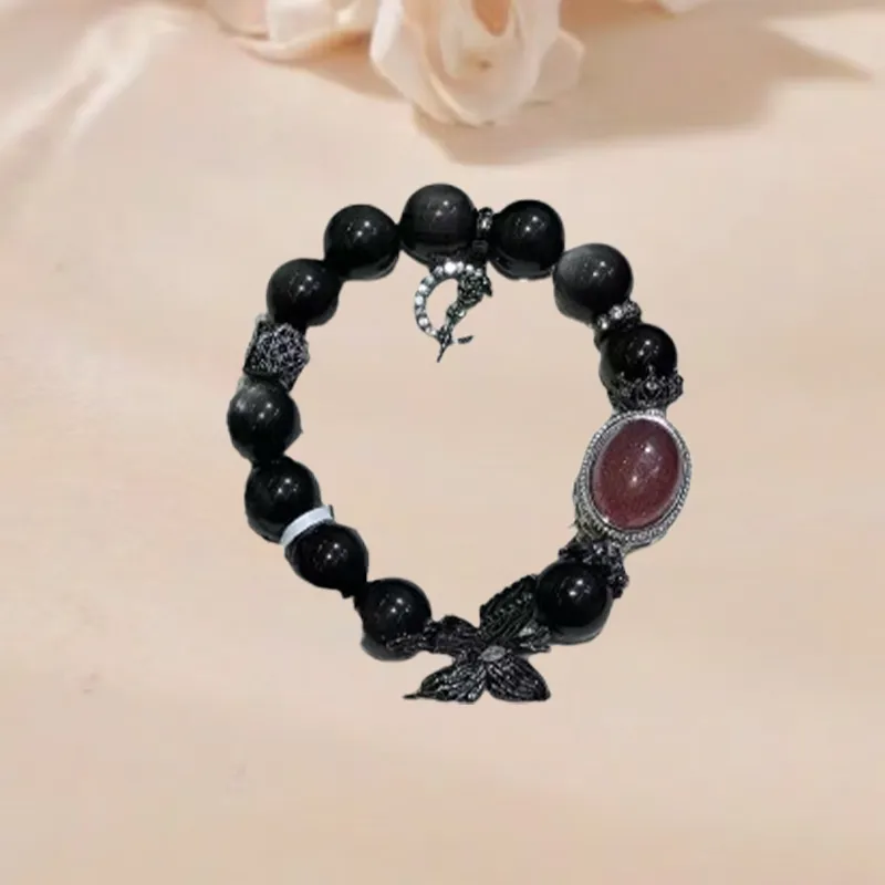 JOLLY SEASONS Obsidian Bracelets Unisex-3