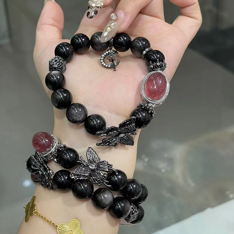 JOLLY SEASONS Obsidian Bracelets Unisex-1