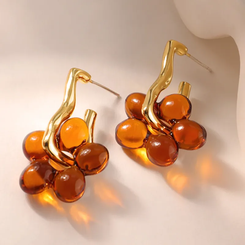 JOLLY SEASONS Colored Glaze Jade Earrings Women's-1