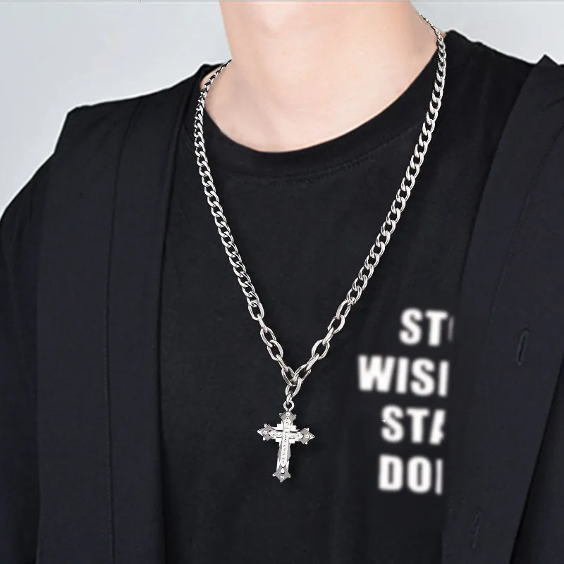 Mr. Shang Titanium Steel Material Accessory Necklaces Men's-5