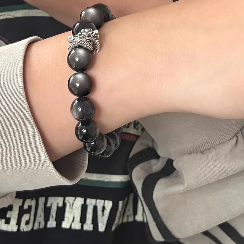 JOLLY SEASONS Obsidian Bracelets Unisex-4