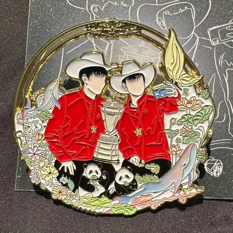 FEIERDUN Table Tennis Souvenirs Badges Unisex-24