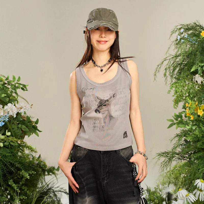 NSTNEW START Tank Tops Women's Washed Gray-2