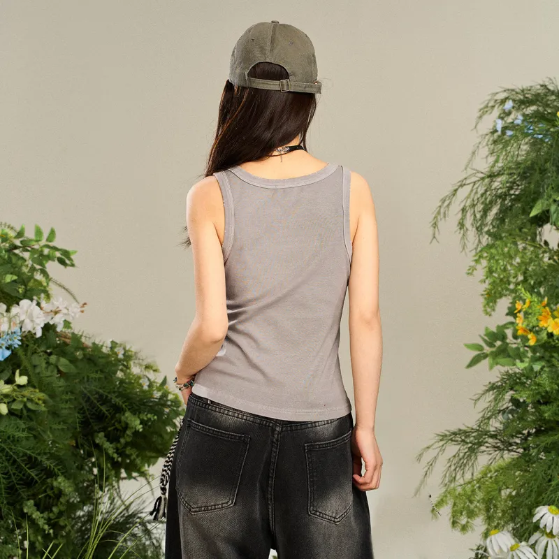 NSTNEW START Tank Tops Women's Washed Gray-4