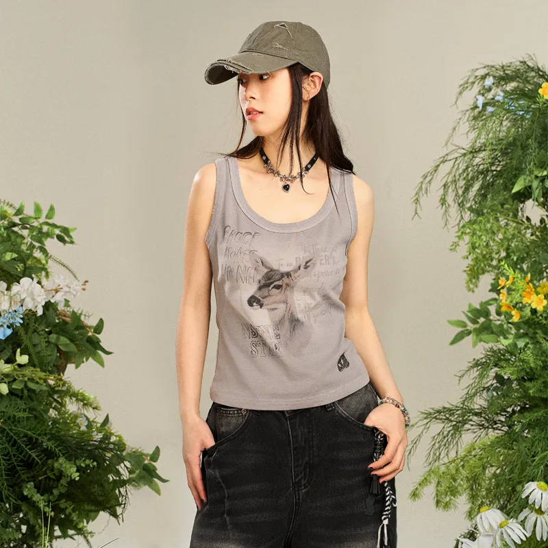 NSTNEW START Tank Tops Women's Washed Gray-3