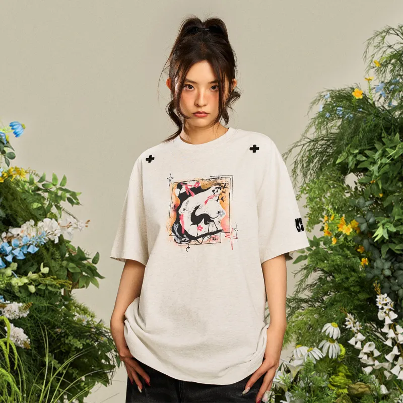 NSTNEW START T Shirts Unisex Warm White Heather Gray-3