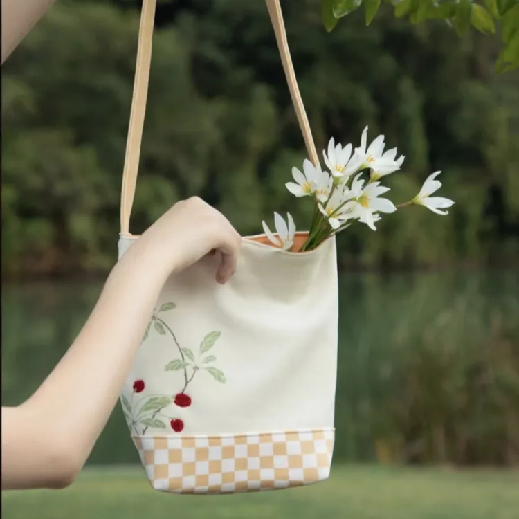 SUZHOU MUSEUM Polyester Crossbody Bag Regular Women's Ecru-2