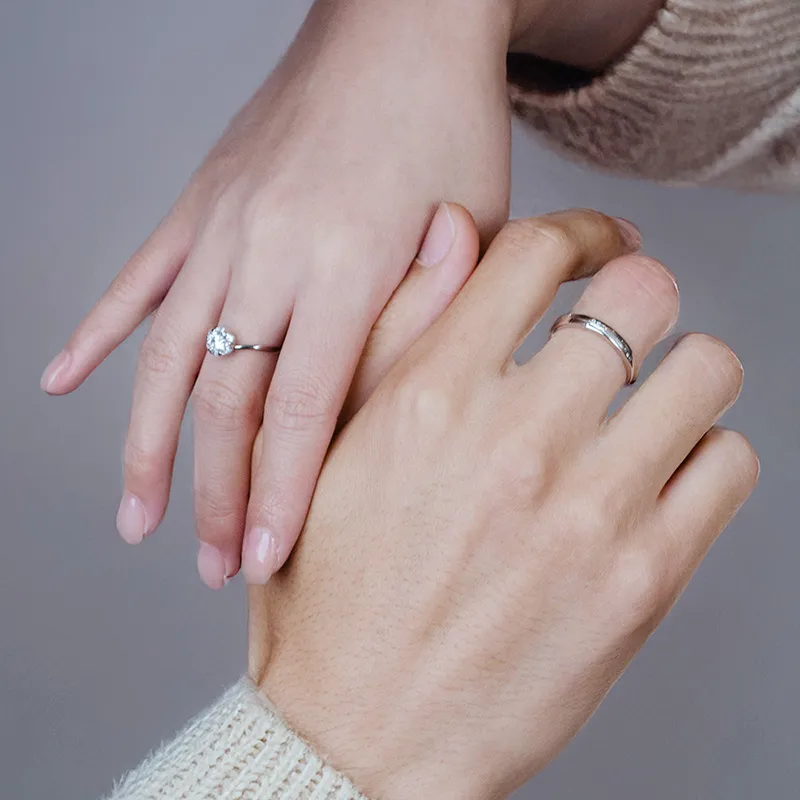 YUJIANDOUDOU S925 Silver/cubic Zirconia Rings Unisex-4