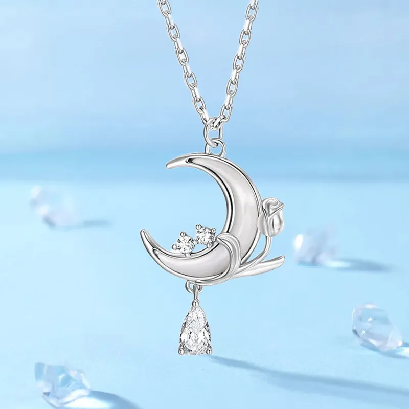 YUJIANDOUDOU S925 Silver Necklaces Women's-4