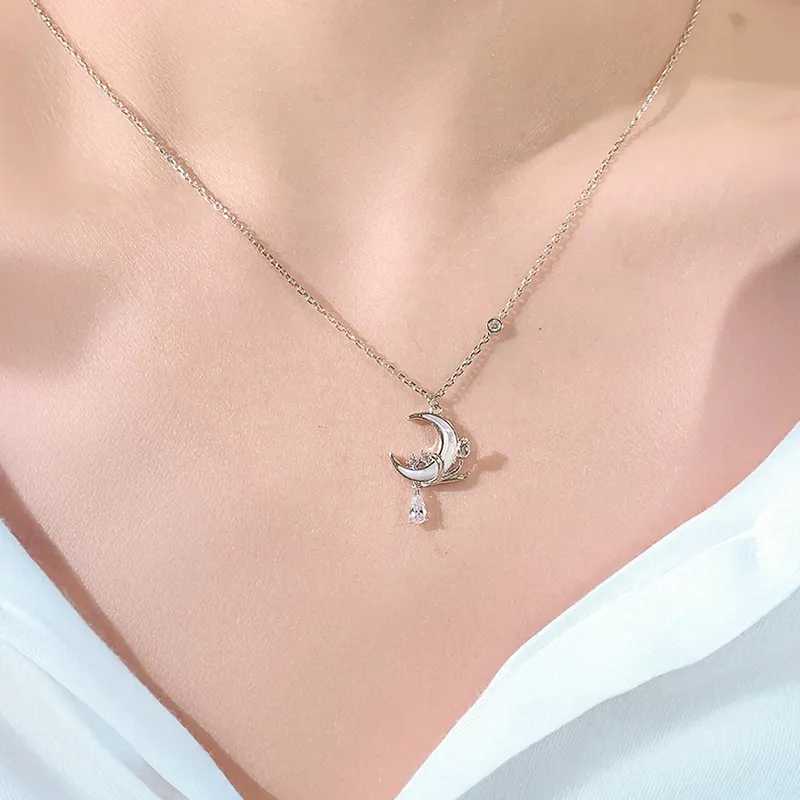 YUJIANDOUDOU S925 Silver Necklaces Women's-2