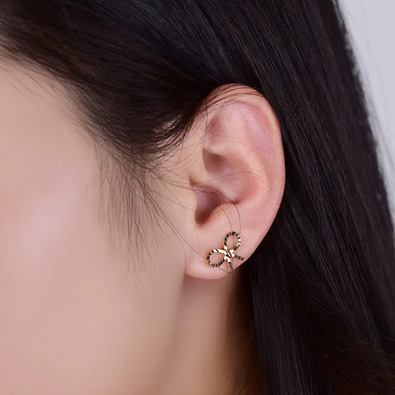 YUJIANDOUDOU S 925 Sterling Silver Gold Plated Stud Earrings Women's-1