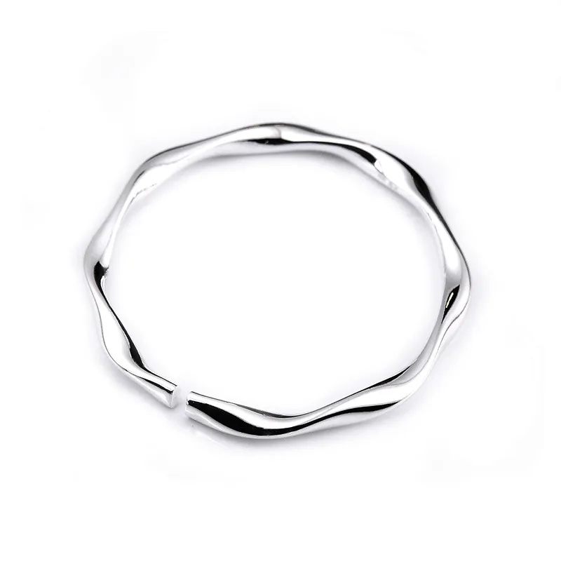 YUJIANDOUDOU S999 Fine Silver Bangles Women's-1