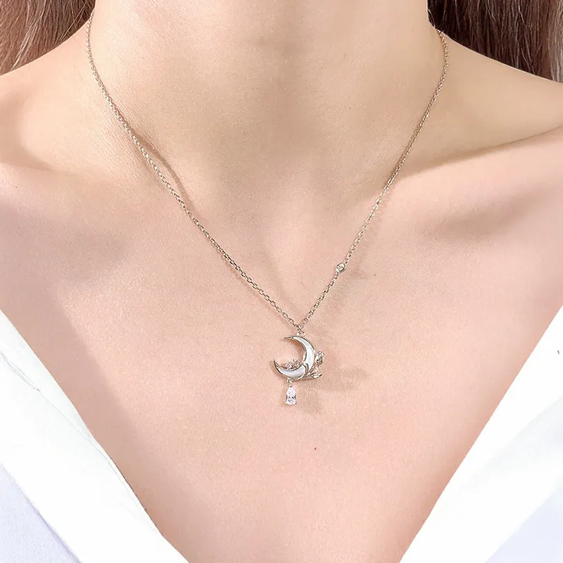 YUJIANDOUDOU S925 Silver Necklaces Women's-1