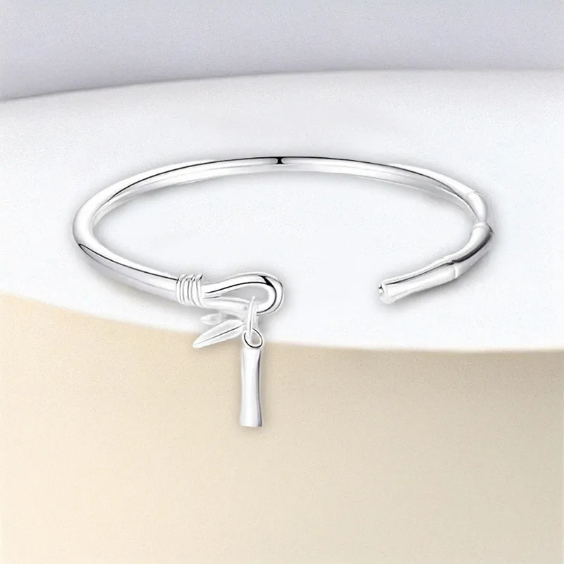 YUJIANDOUDOU 999 Fine Silver Sterling Silver Bracelets Women's-6