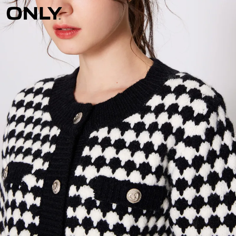 ONLY Knitwear Women's H13 Cocoa Black White Polka Dot COCO BLACK DOTS-2