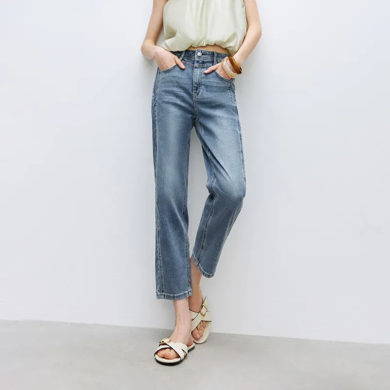 ONLY Straight Fit Ankle-Length Pants Jeans Women's-12