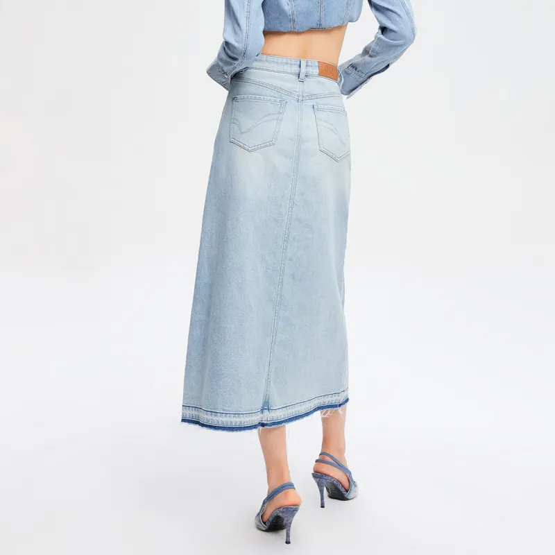 ONLY Denim Long Skirts Women's-11