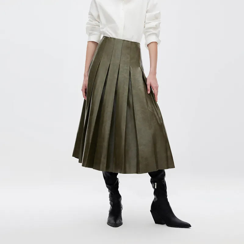 ONLY Leather Long Skirts Women's-3