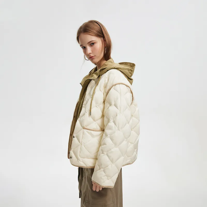 ONLY Down Jacket Women's Winter White-4