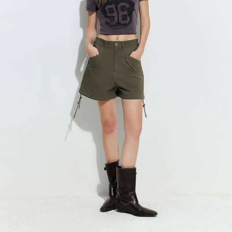 ONLY Casual Shorts Women's 4 Turtles Cyan Black-2