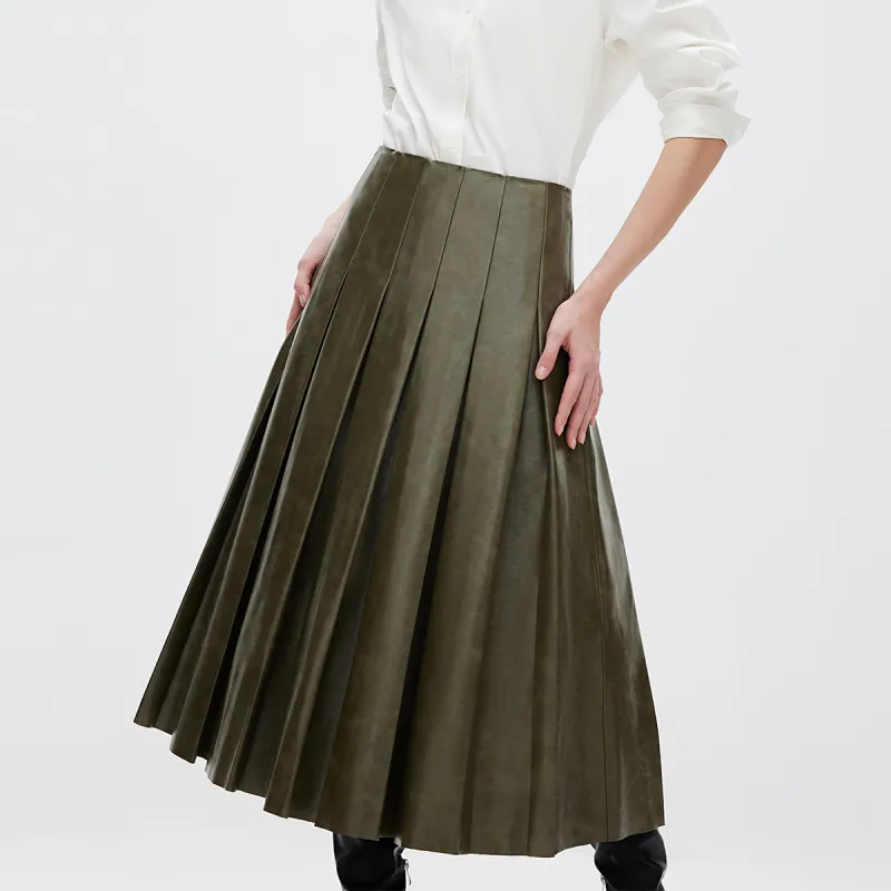 ONLY Leather Long Skirts Women's-5