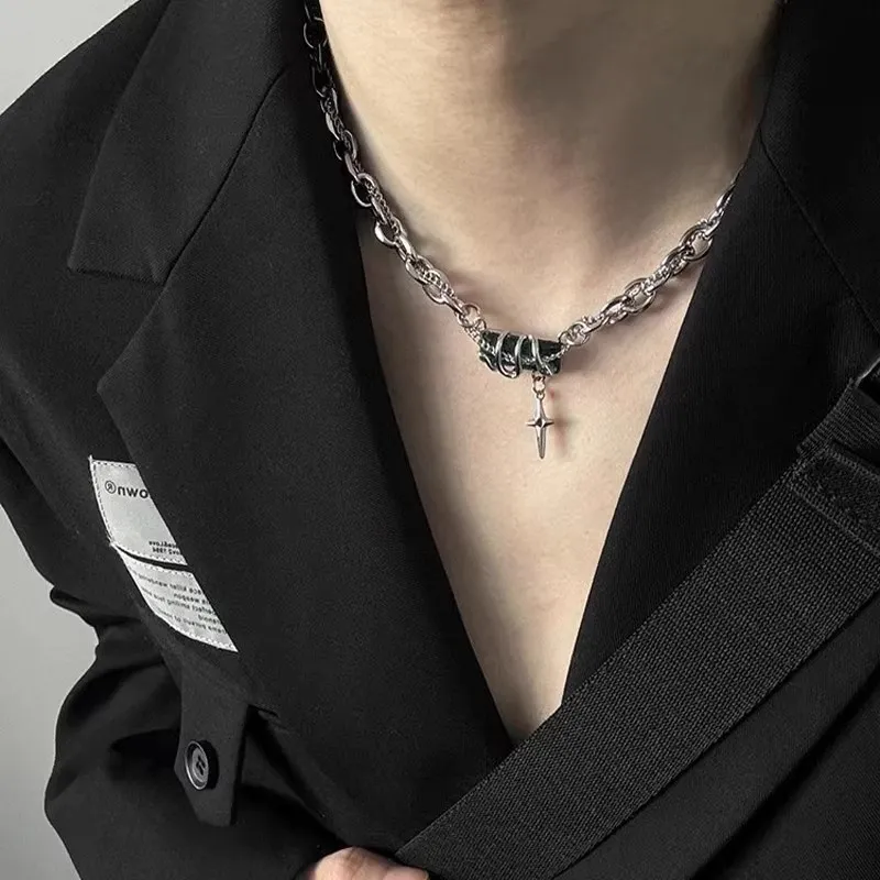 TRIDENT Titanium Steel Necklaces Unisex-1
