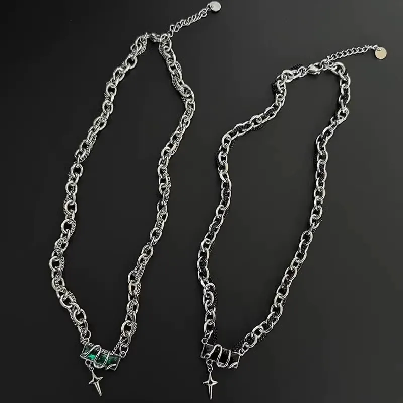 TRIDENT Titanium Steel Necklaces Unisex-2