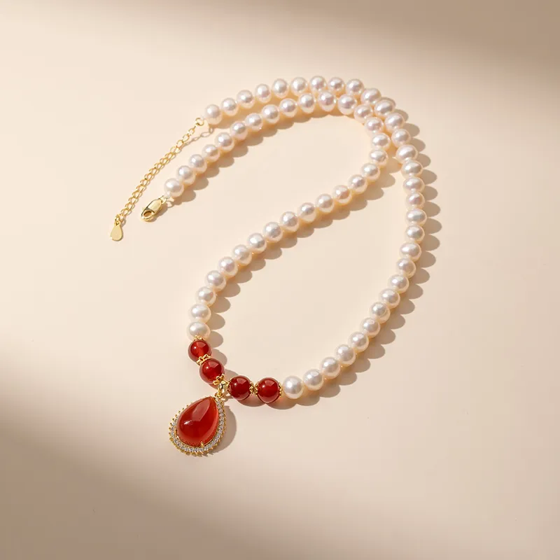 QLADY Pearl Necklaces Women's-4