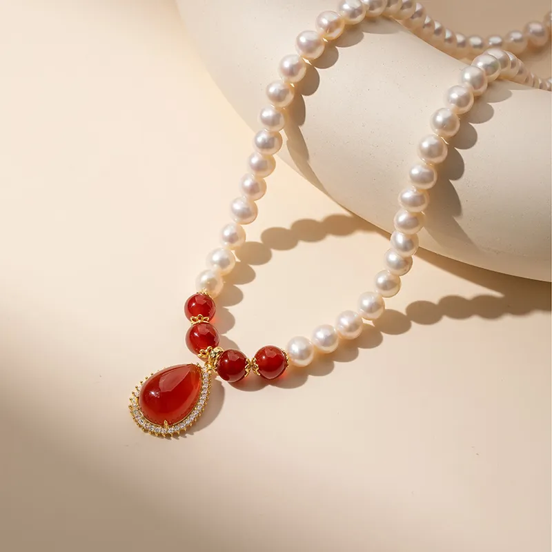 QLADY Pearl Necklaces Women's-5