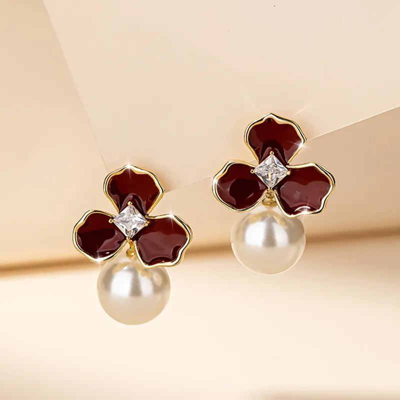 QLADY S925 Silver Stud Earrings Women's-1