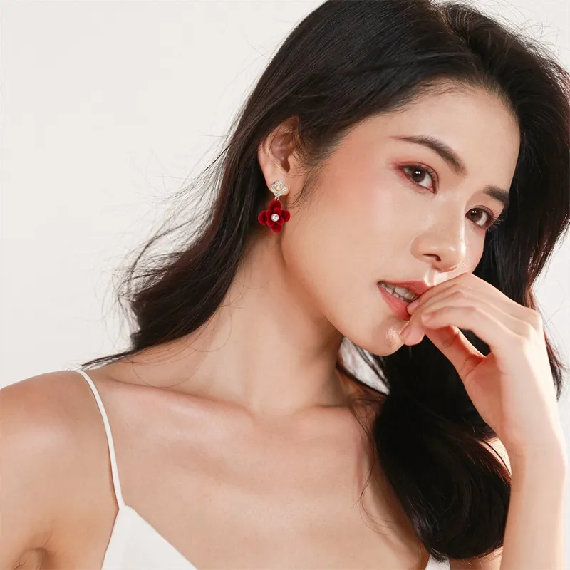 QLADY S925 Silver Stud Earrings Women's-2