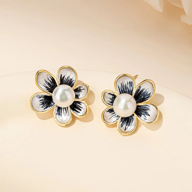 QLADY S925 Silver Stud Stud Earrings Women's-9