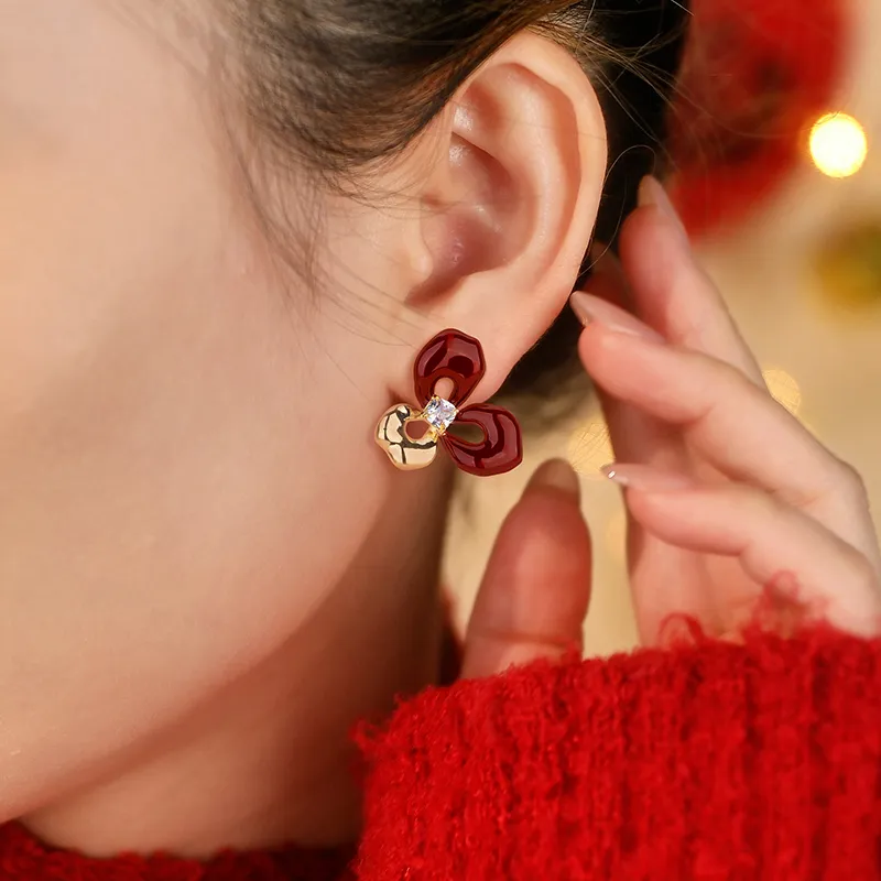 QLADY S925 Silver Stud Earrings Women's-3