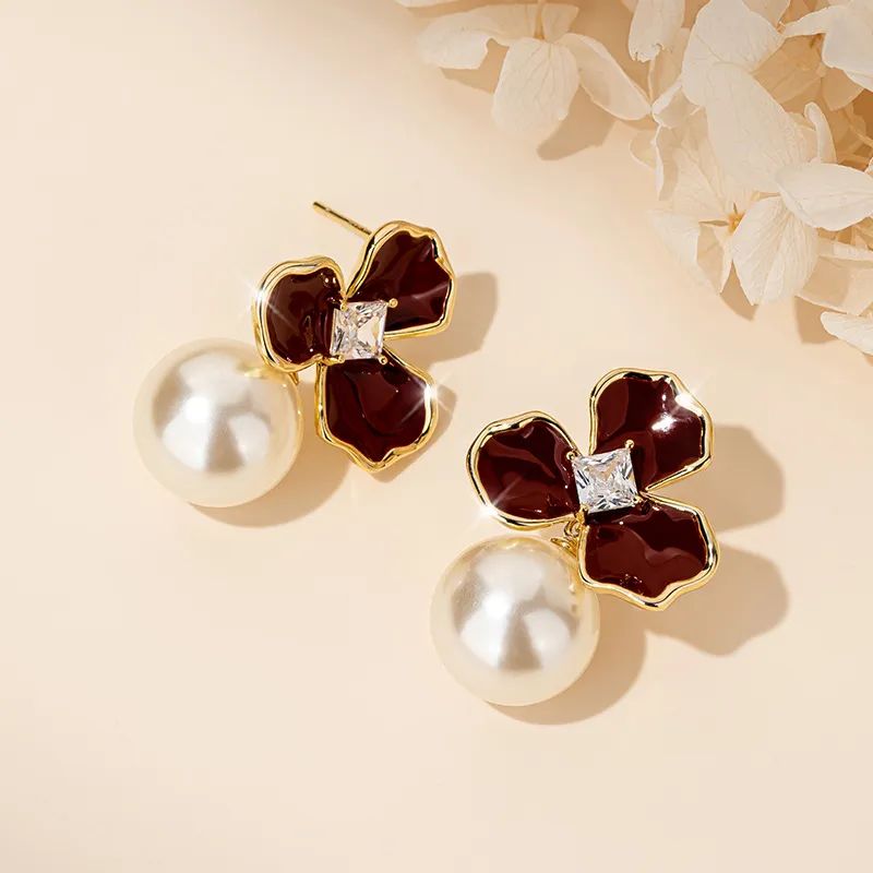 QLADY S925 Silver Stud Earrings Women's-5