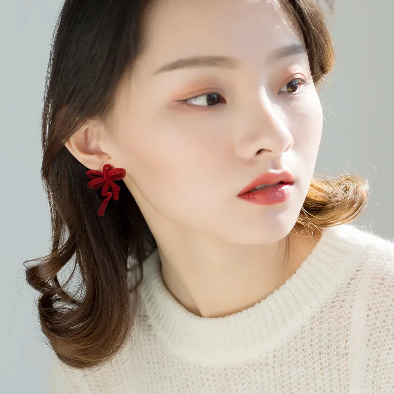 QLADY S925 Silver Stud Earrings Women's-4