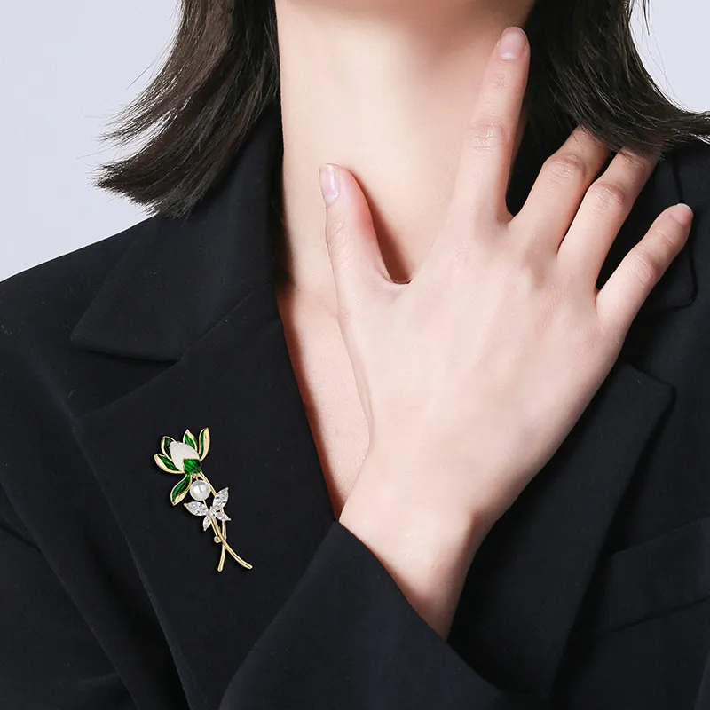 QLADY Freshwater Pearl Brooches Women's-2