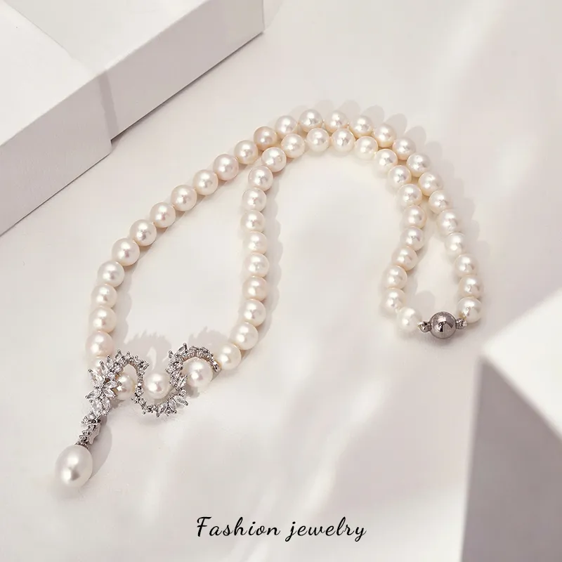 QLADY Pearl Necklaces Women's-3