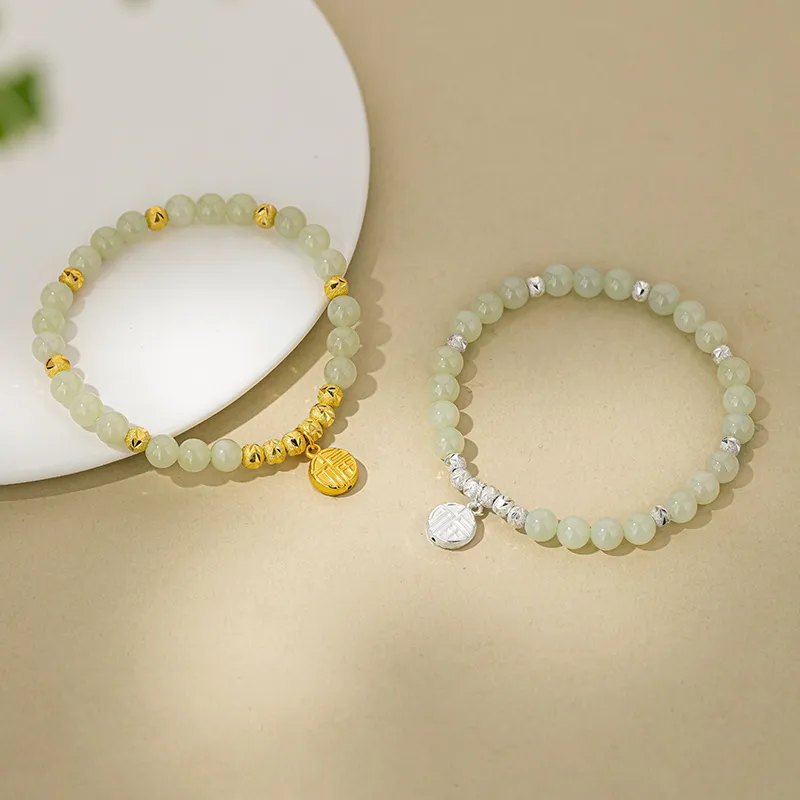 QLADY Hetian Jade Bracelets Pale Greenish White Jade Women's-8