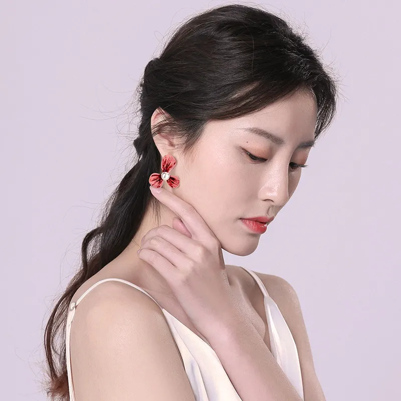 QLADY S925 Silver Stud Earrings Women's-2