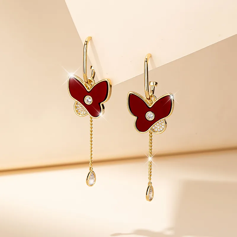 QLADY S925 Silver Stud Earrings Women's-1
