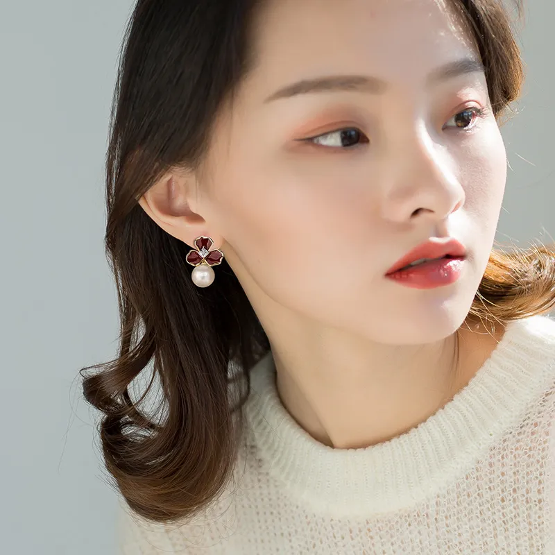 QLADY S925 Silver Stud Earrings Women's-2