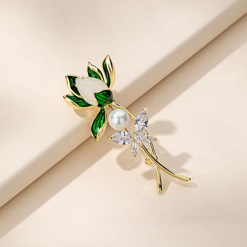 QLADY Freshwater Pearl Brooches Women's-1
